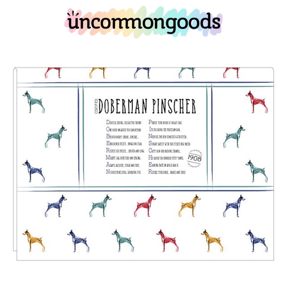 Uncommon Goods Pedigree Poem Dish Towel